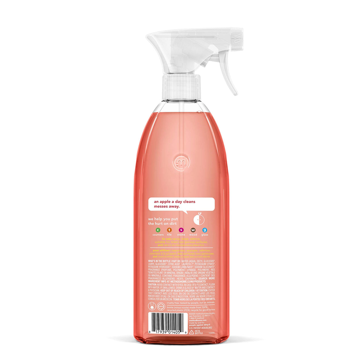 Method All-Purpose Cleaner, Honeycrisp Apple, 28 Ounce, 3 pack, Packaging May Vary