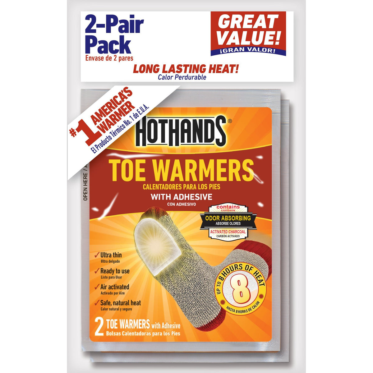 Hothands Toe Warmers (2 Pair Bag)