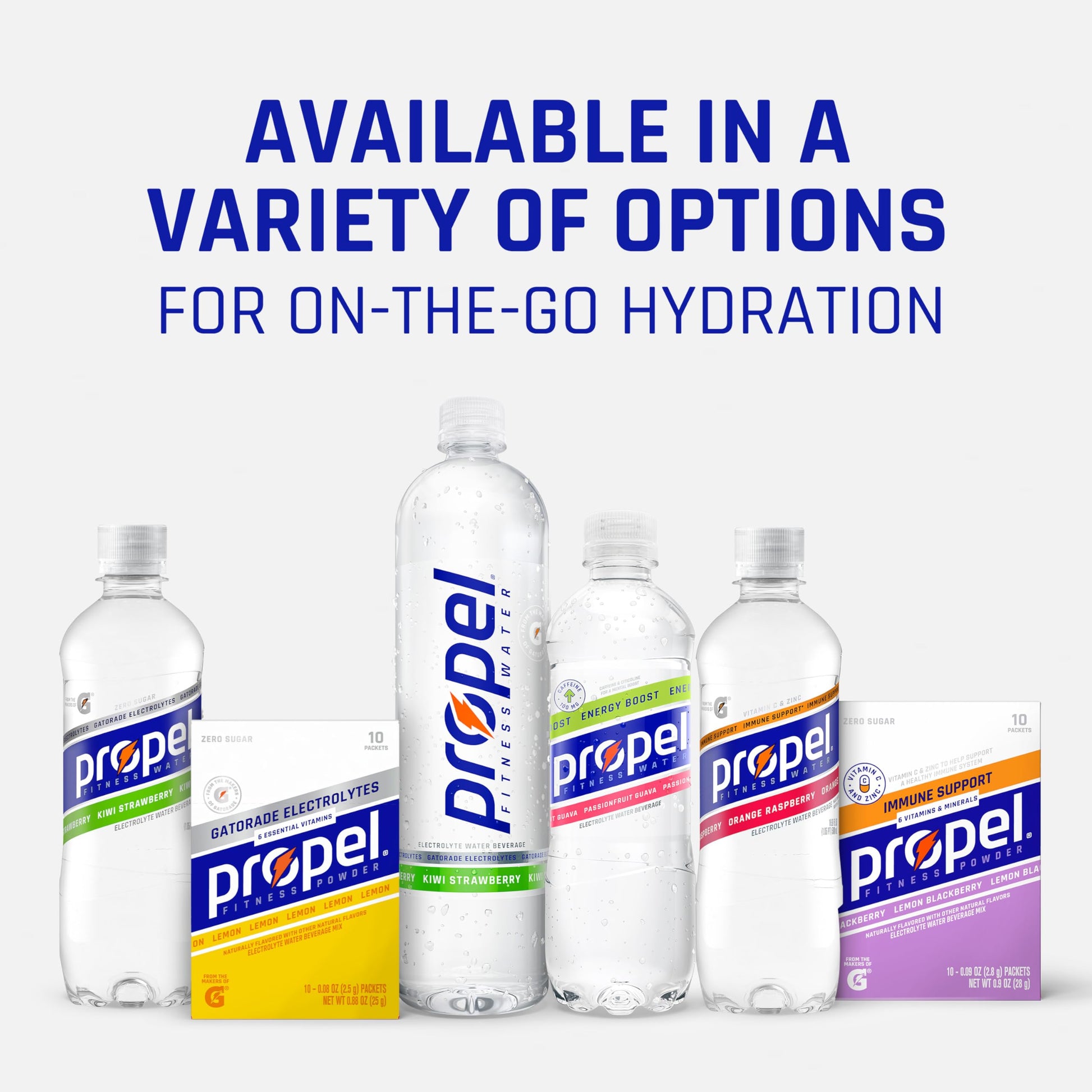 Propel Electrolyte Enhanced Water Drink Mix Powder Packets, Black Cherry, Zero Calorie & Zero Sugar Hydration with Electrolytes and Vitamins C & E (120 Packets)