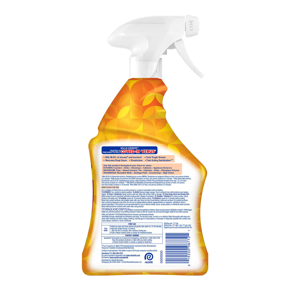 Lysol All-Purpose Cleaner, Mango & Hibiscus Scent, 32oz (Pack of 3)