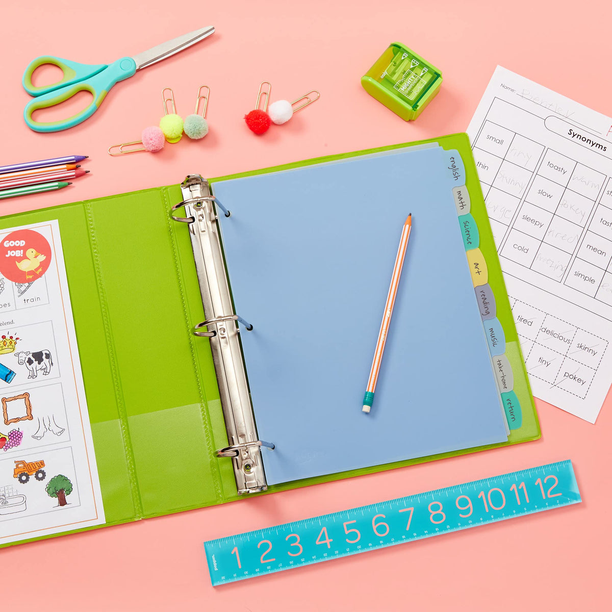 Avery Big Tab Write & Erase Durable Plastic Dividers for 3 Ring Binders, 8-Tab Sets, Pastel Multicolor, 24 Sets, 192 Divider Tabs (16171)