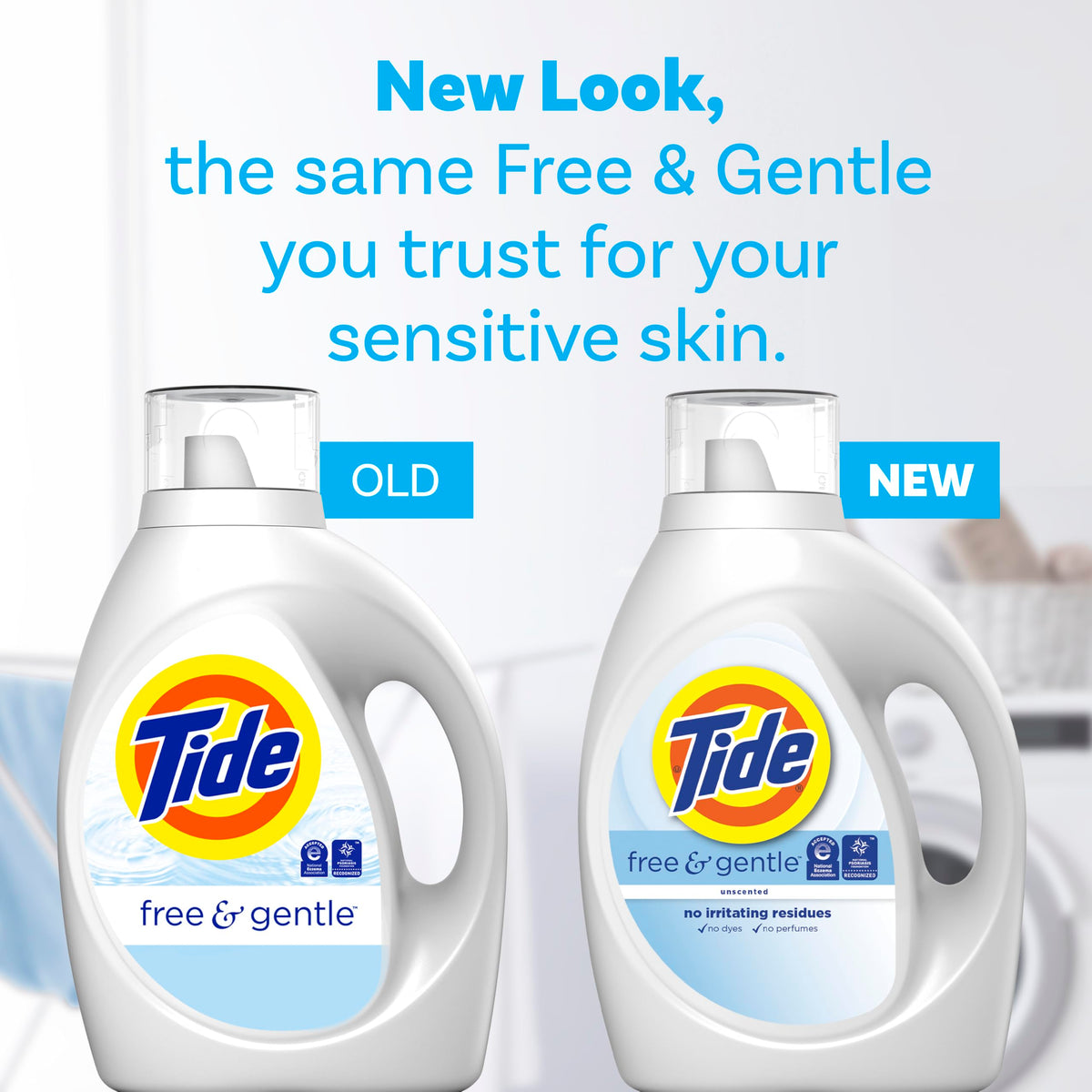 Tide Free & Gentle Liquid Laundry Detergent, 48 Loads, 63 fl oz, Tide Laundry Detergent, Clean Laundry Detergent