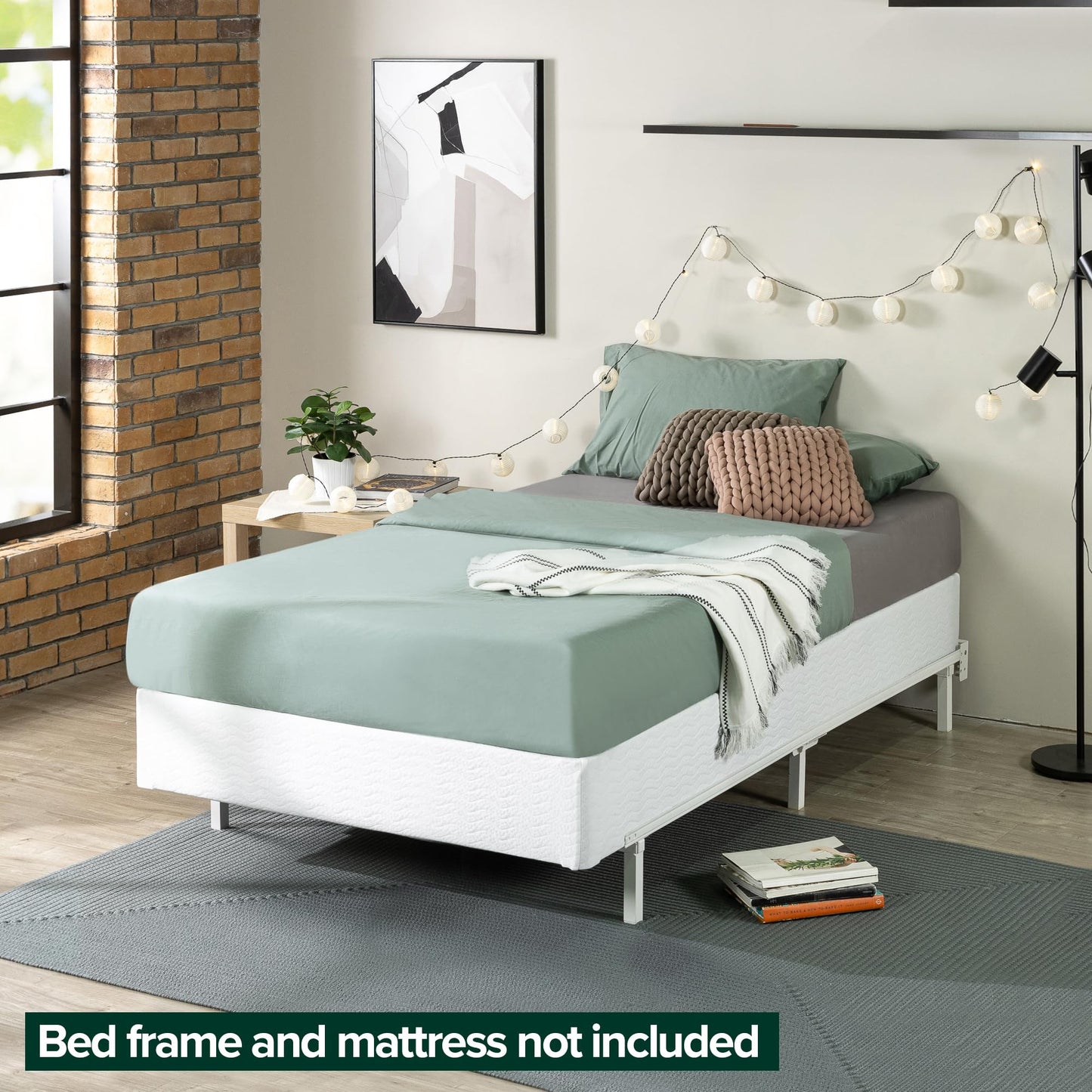 ZINUS 9 Inch Metal Smart Box Spring with Quick Assembly, Mattress Foundation, Strong Metal Frame, Easy Assembly, Twin