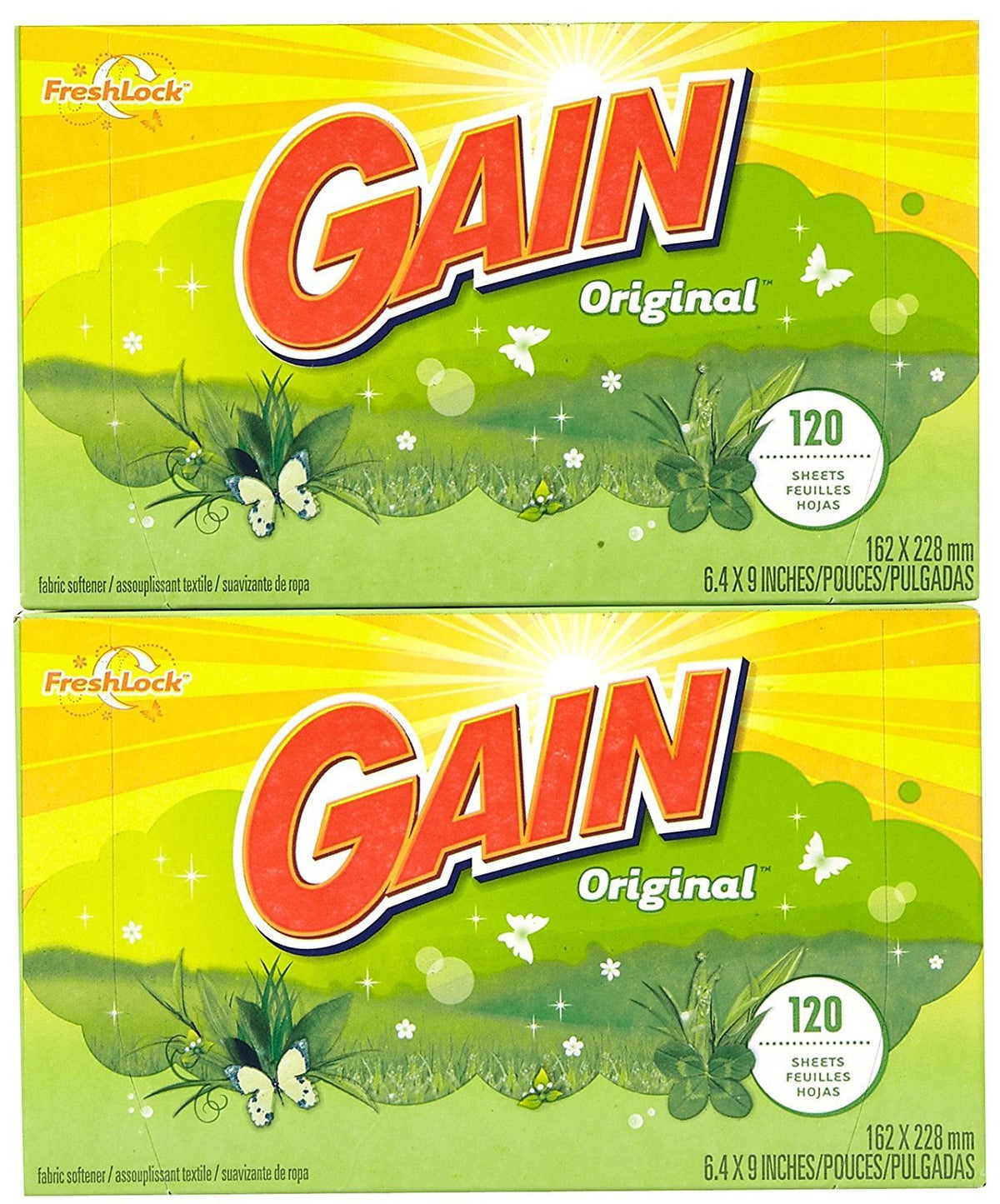 Gain Dryer Sheets - Original Fresh - 120 ct - 2 pk