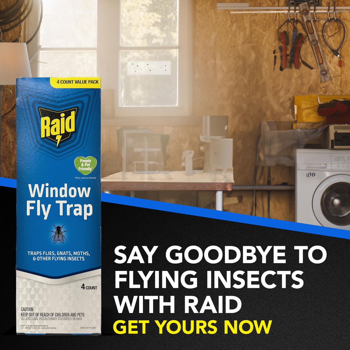Raid Window Fly Trap, 4 Count (12-Pack)