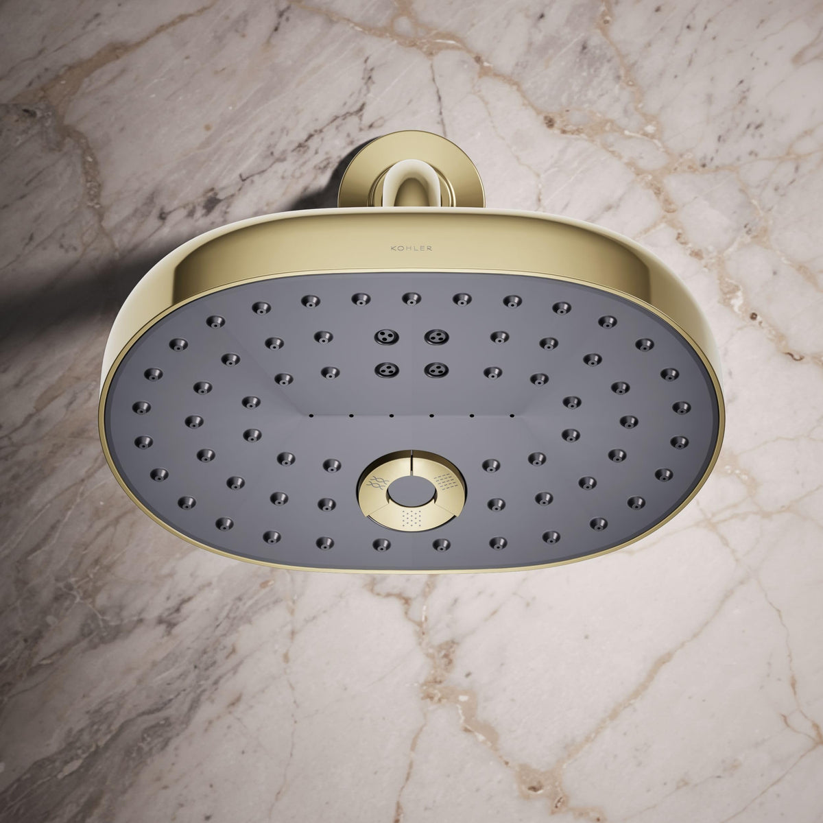 Kohler 26290-AF Statement® Three-function showerhead, 2.5 gpm, Vibrant French Gold