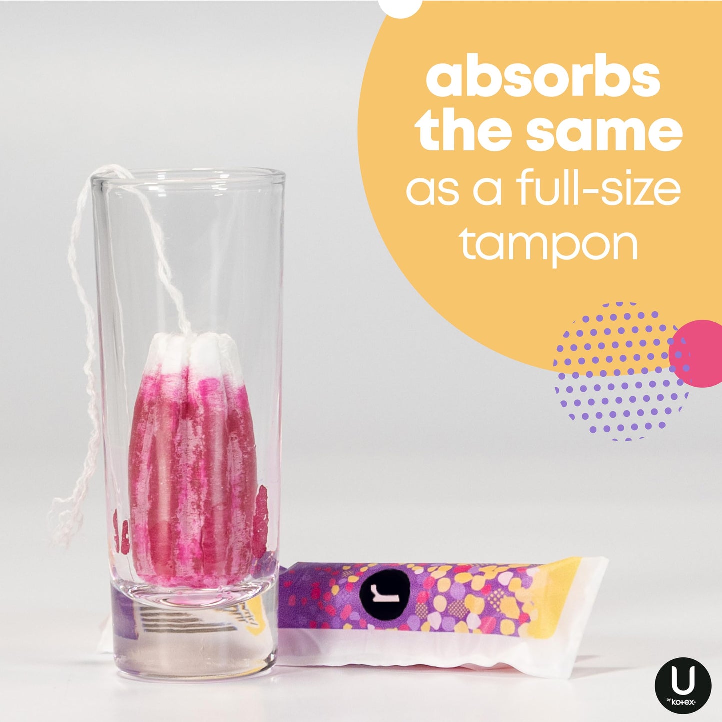 U by Kotex Click Compact Tampons, Regular Absorbency, Unscented, 192 Count (6 Packs of 32) (Packaging May Vary)