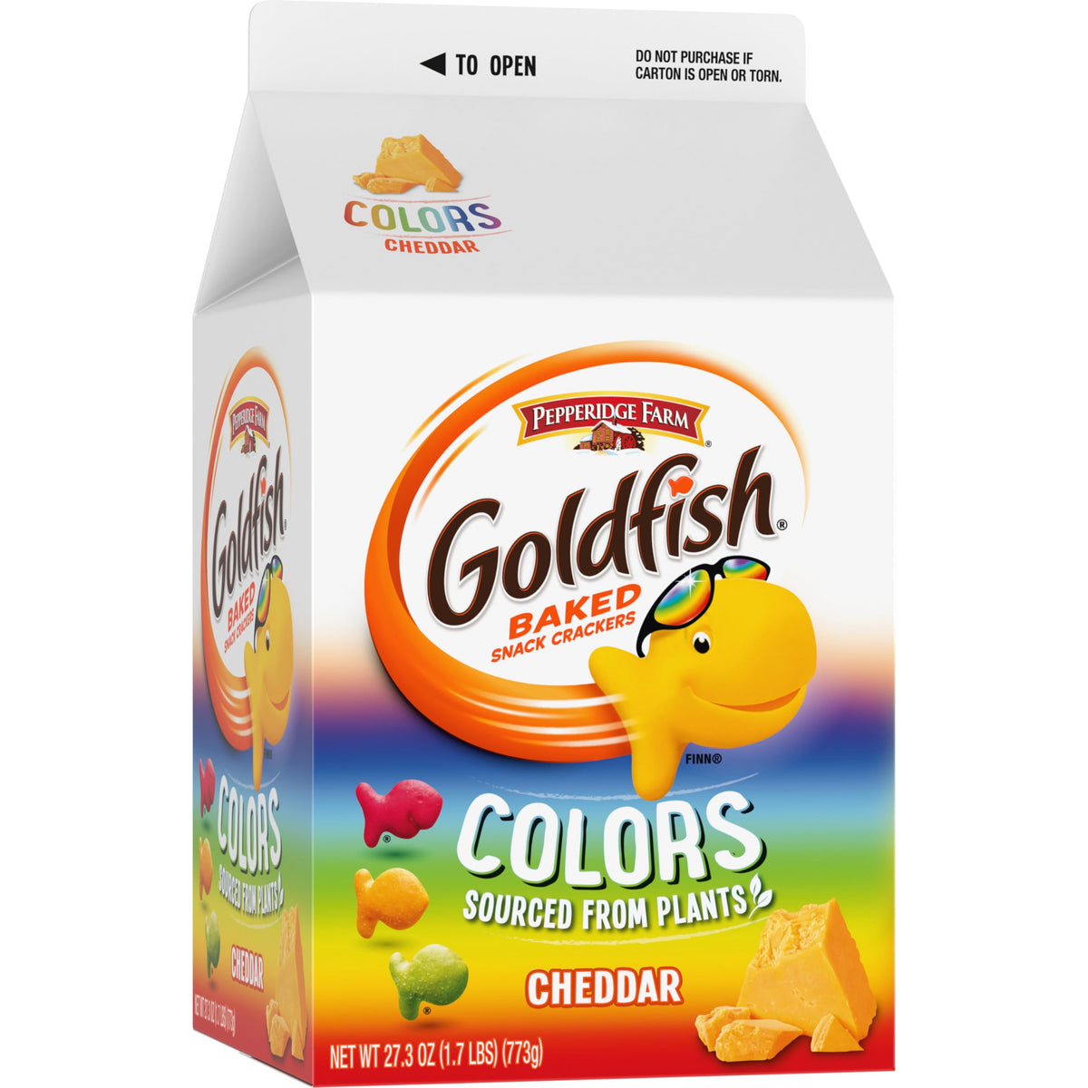 Goldfish Colors Cheddar Cheese Crackers, 27.3 oz Carton