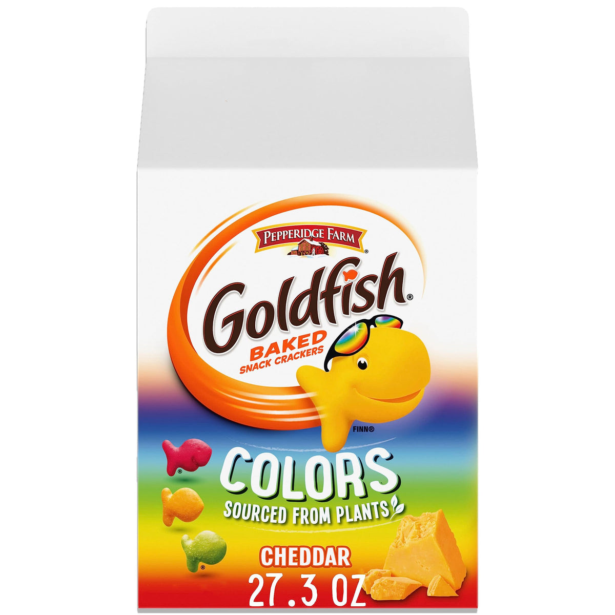 Goldfish Colors Cheddar Cheese Crackers, 27.3 oz Carton