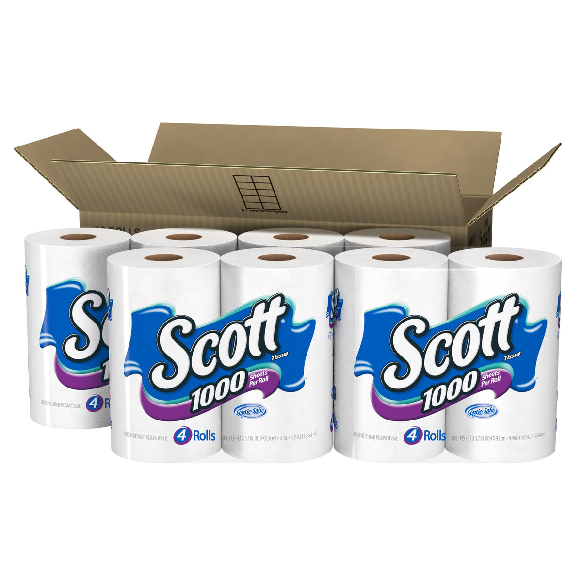Scott 1000 Bath Tissue, 1000 Sheet Rolls (16 Rolls)