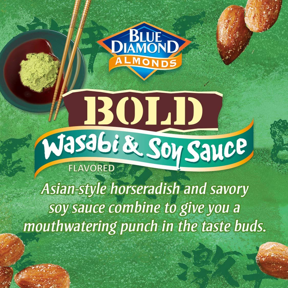 Blue Diamond Almonds, Wasabi & Soy, 6-Ounce Can