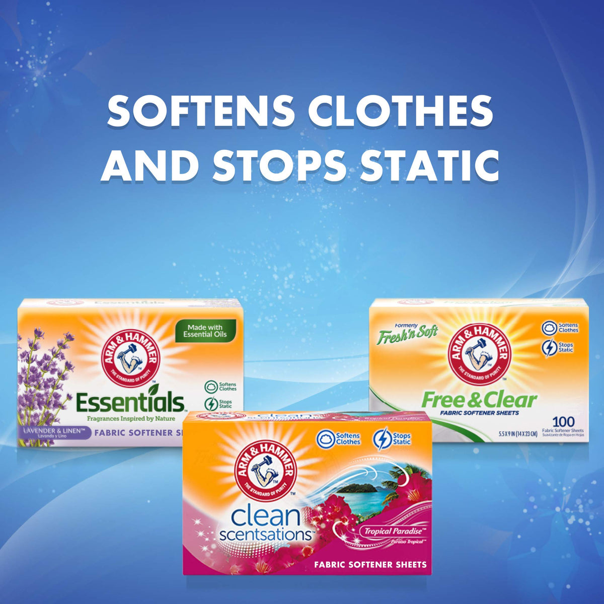 ARM & HAMMER Fabric Softener Sheets, 20 sheets, Tropical Paradise