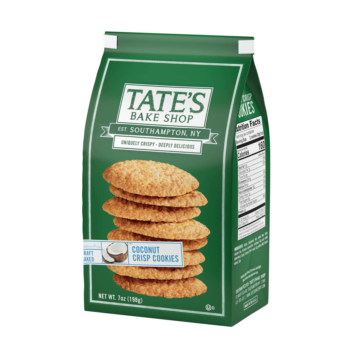 Tate's Bake Shop Coconut Crisp Cookies, 7 oz