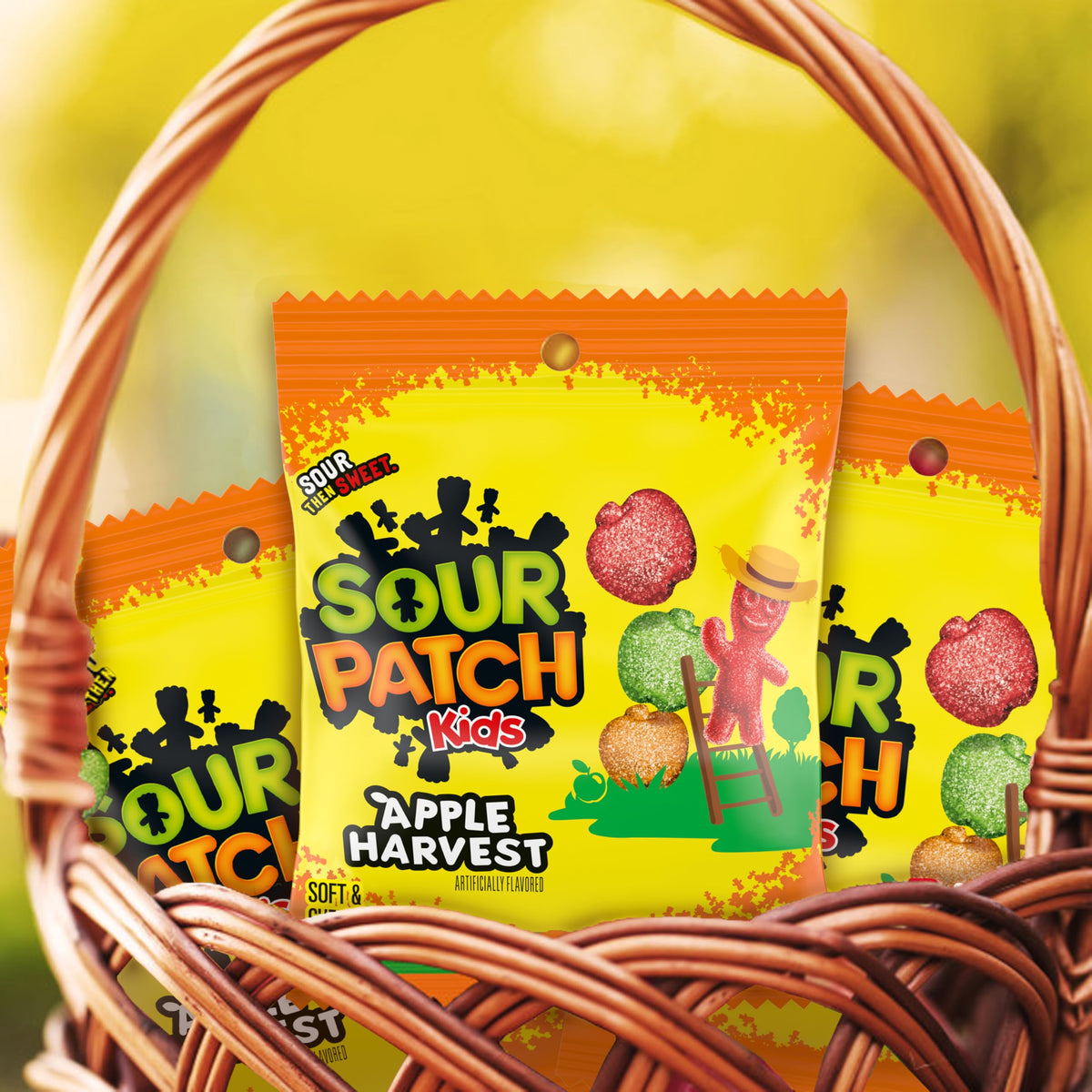 SOUR PATCH KIDS Apple Harvest Soft & Chewy Candy, Bulk Candy, 12-3.58 oz Bags