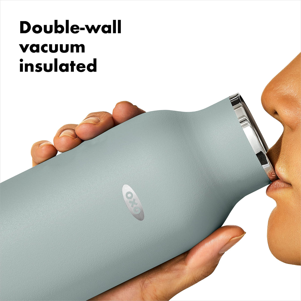 OXO Strive 16oz Insulated Water Bottle with Standard Lid - Slate