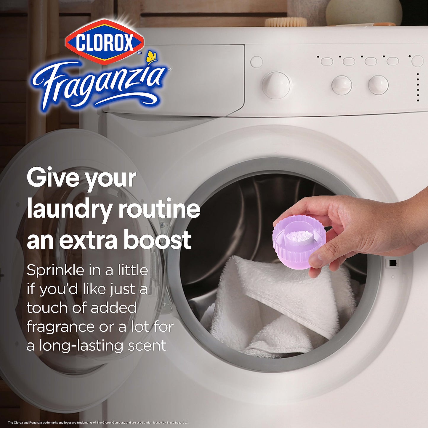 Clorox Fraganzia Laundry Scent Booster Crystals in Lavender with Eucalyptus Scent - Scented In-Wash Freshener Beads for Fresh, Clean, Great Smelling Clothes and Linens, 18 Oz - 2 Pack