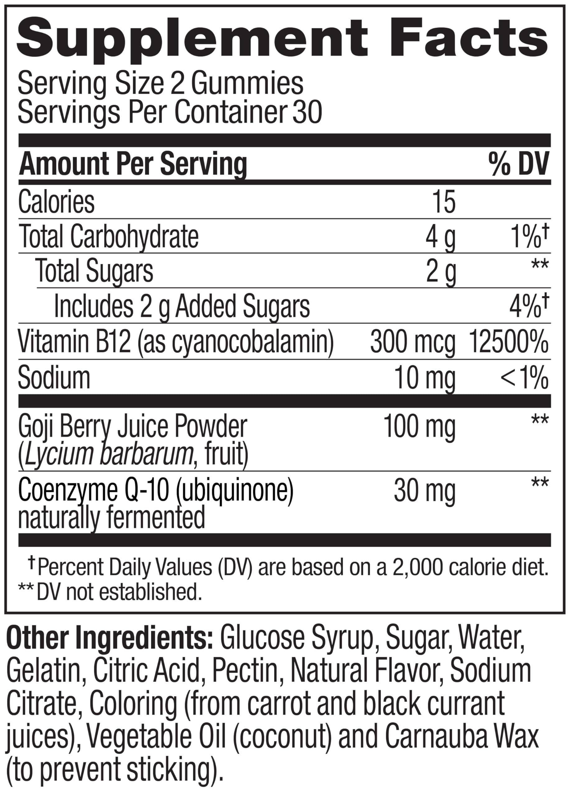 OLLY Daily Energy Gummy, Caffeine Free, Vitamin B12, CoQ10, Goji Berry, Adult Chewable Supplement, Tropical Flavor - 60 Count