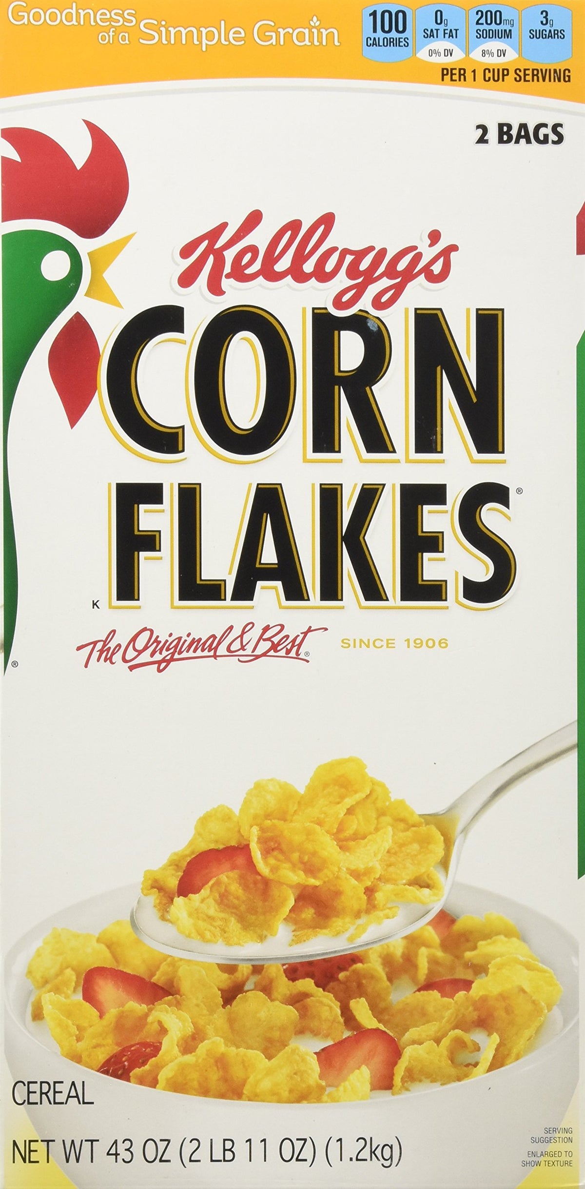 Kellogg's Corn Flakes, 43 Ounce