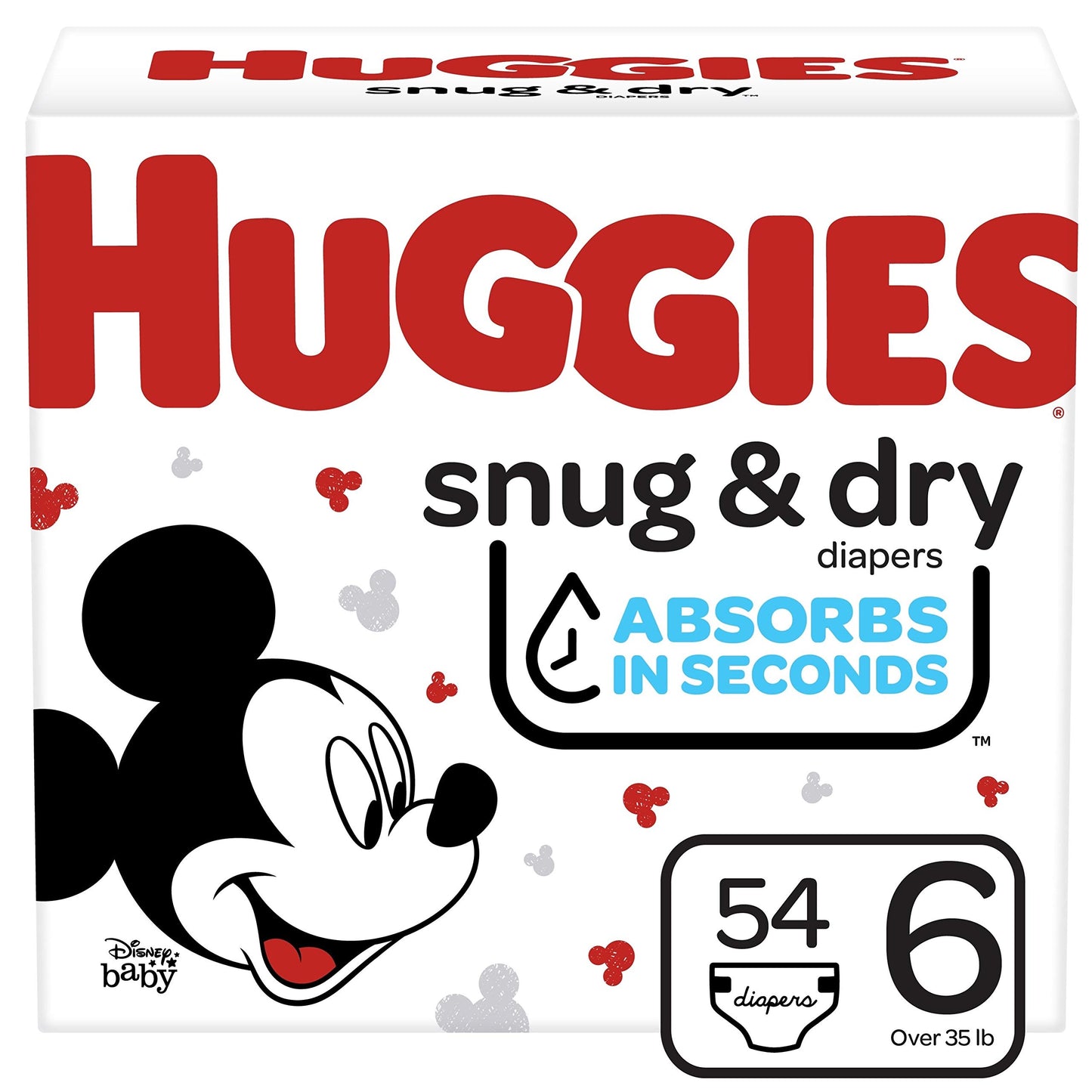 HUGGIES Snug and Dry Baby Diapers Big Pack, 54 Count