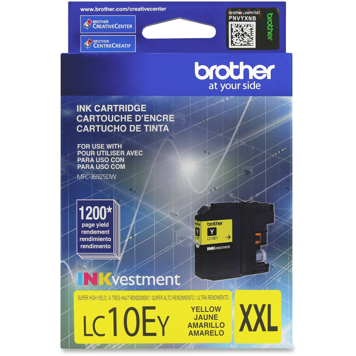 Brother Printer LC10EY Super High Yield Yellow Ink Cartridge
