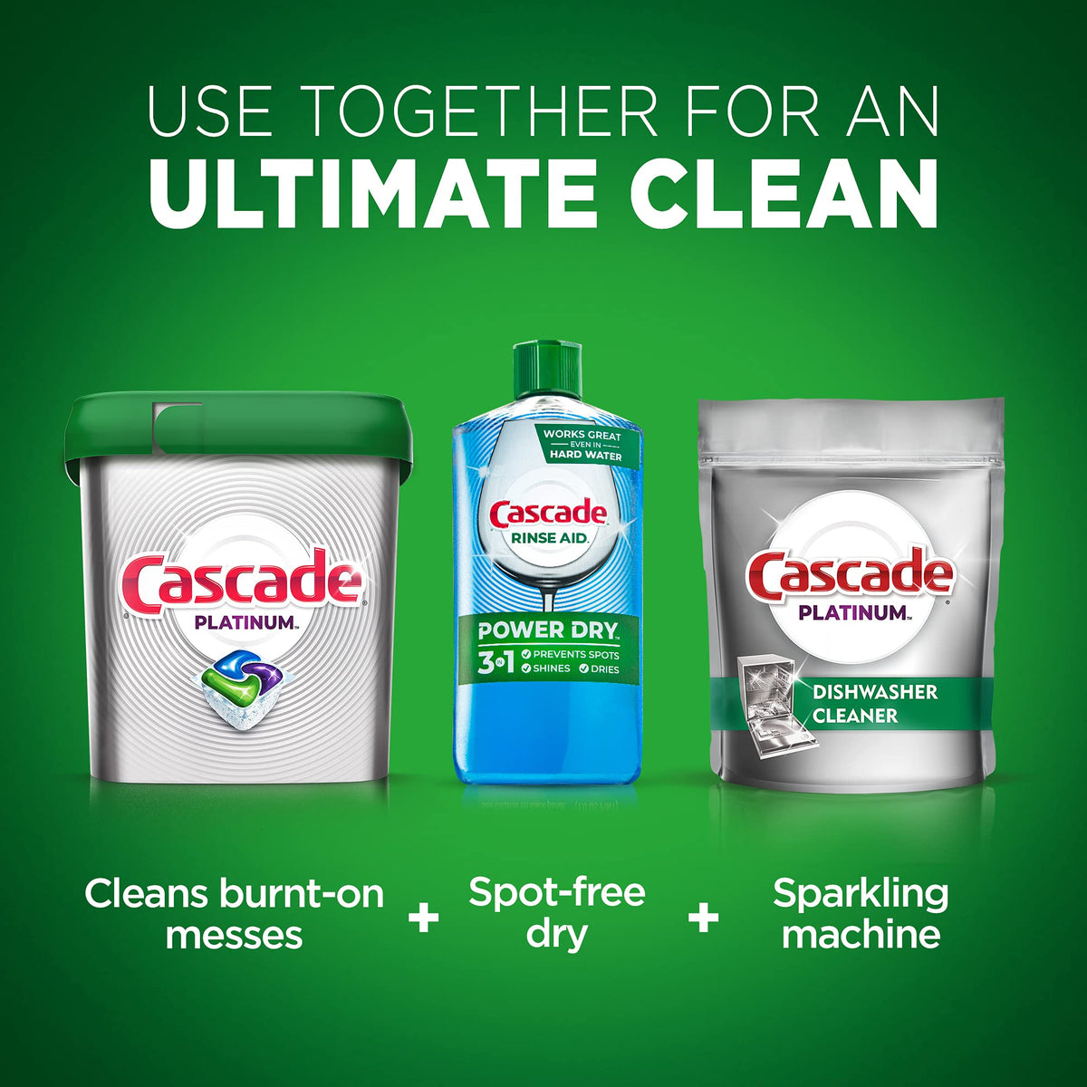 Cascade Power Dry Dishwasher Rinse Aid, 8.45 fl oz
