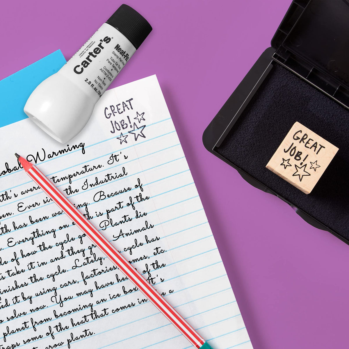 Carter's Neat-Flo Stamp Pad Ink Refill for Black Stamp Pads, 2 oz Bottle (21448)