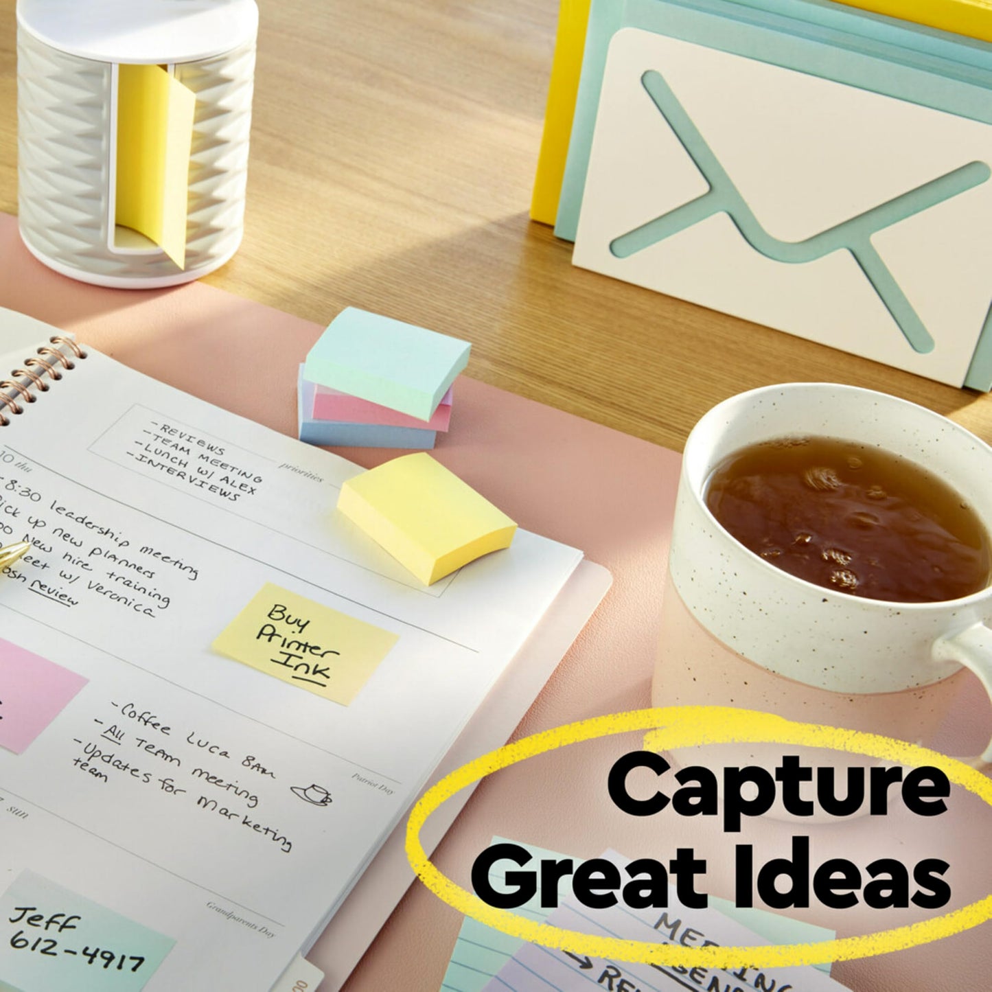 Post-it Notes, 4 in x 6 in, 5 Lined Sticky Notes Pads, 100 Sheets per Pad, Canary Yellow, The Original Post-it Note, School Supplies and Oﬃce Products