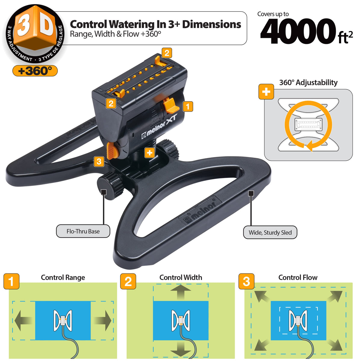 Mini Oscillator on Step Spike & 65131AMZ Mini Oscillator Sprinkler Bundle, Black, Yellow