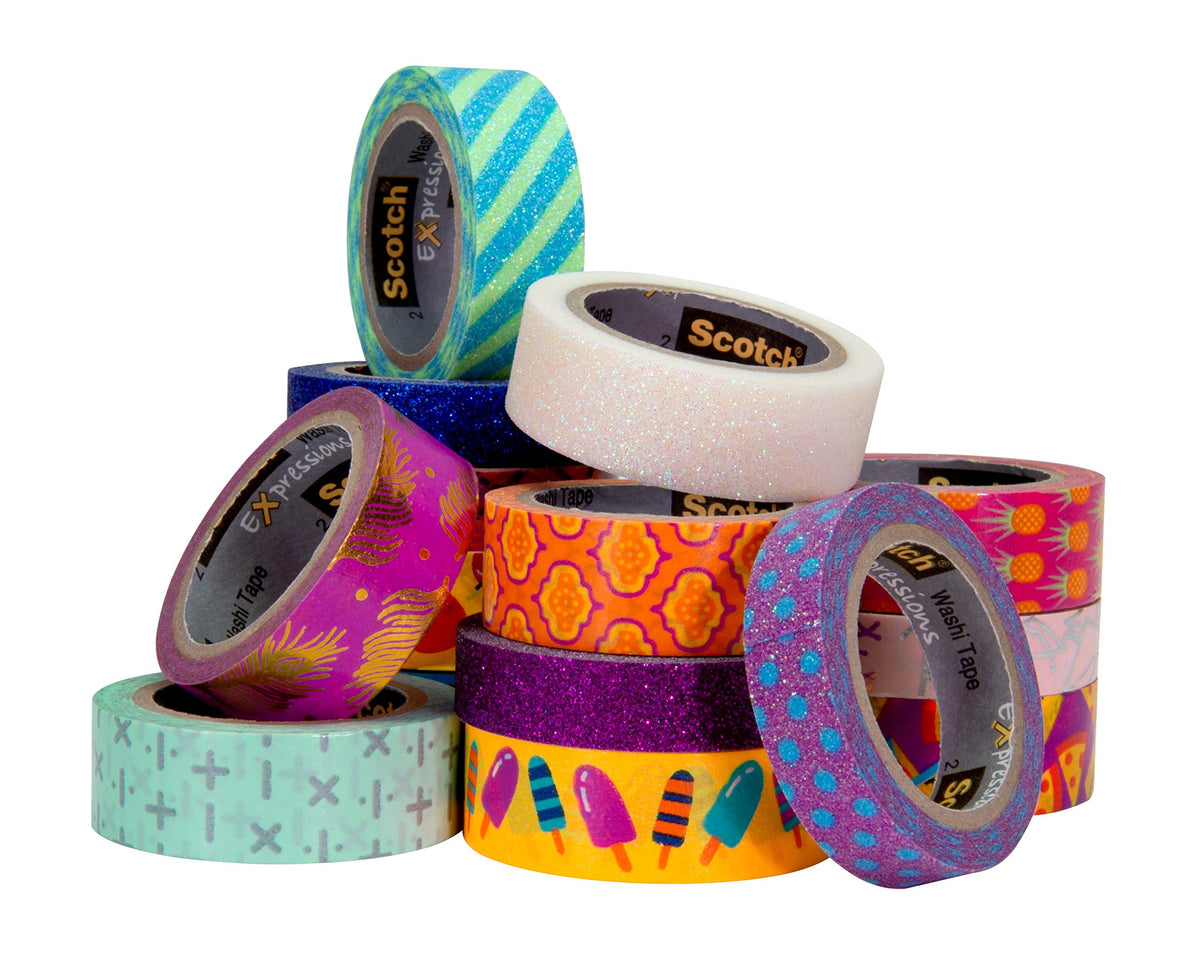 Scotch Expressions Washi Tape, 3 Rolls/Pack (C1017-3-P3)