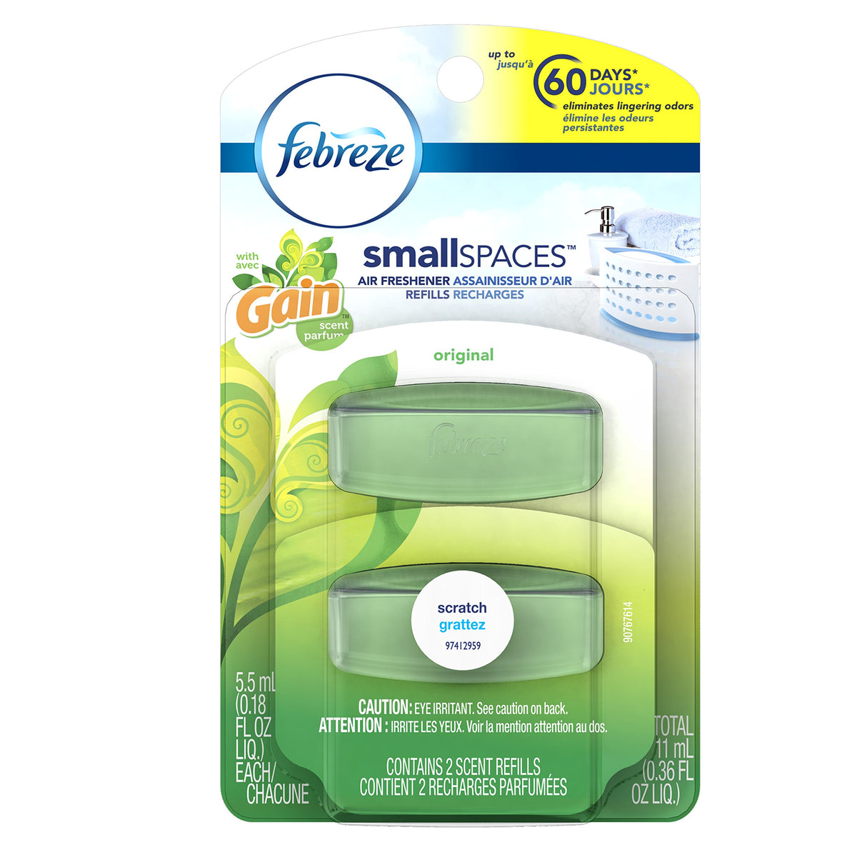 Febreze Set & Refresh Original Scent Of Gain Air Freshener Refill (2 Count; 5.5 Ml Each)