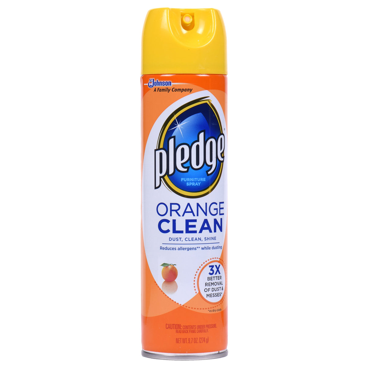 Pledge Wood Polish, Orange, 9.7 Ounce