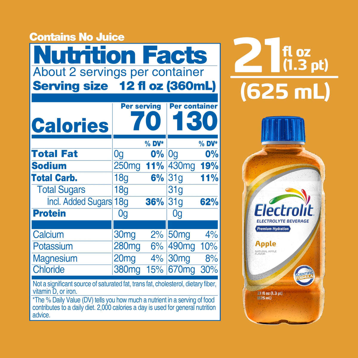 Electrolit Hydration Electrolyte Drinks, Sports Beverages with Electrolytes, Magnesium, Calcium & Potassium, Recovery Drink for Post Workout, 12 Pack (Apple)