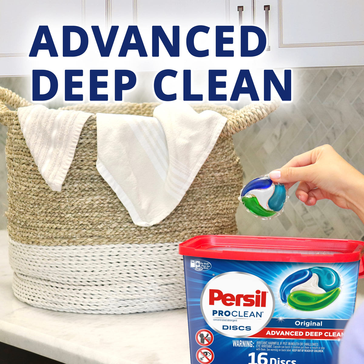 Persil Discs Laundry Detergent Pacs, Original Scent, High Efficiency (HE) Compatible, Laundry Soap, 40 Count