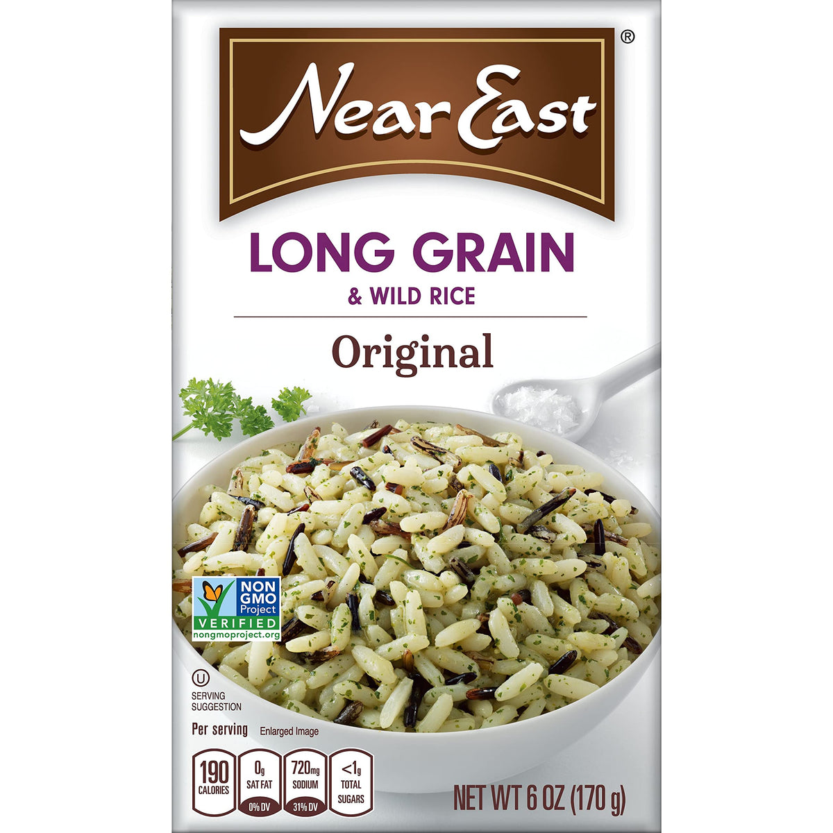 Near East Rice Pilaf Mix, Original & Wild Rice, 6oz Boxes (12 Pack)