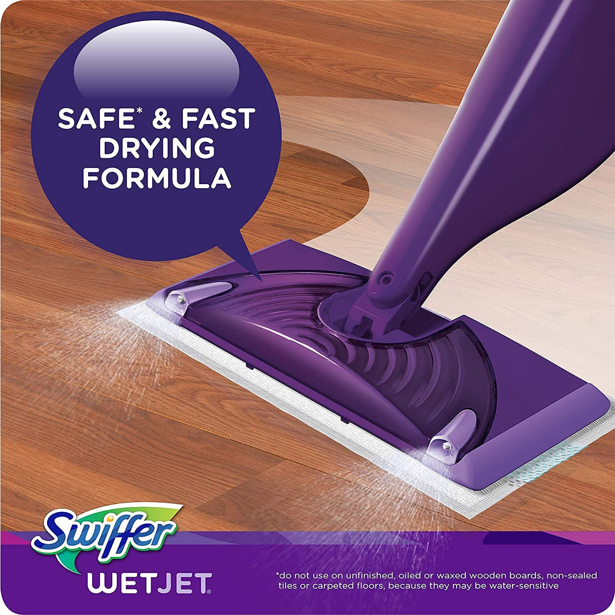 Swiffer WetJet Floor and Hardwood Multi-Surface Cleaner Solution Refills, Open Window Fresh Scent, 1.25L (Pack of 2)