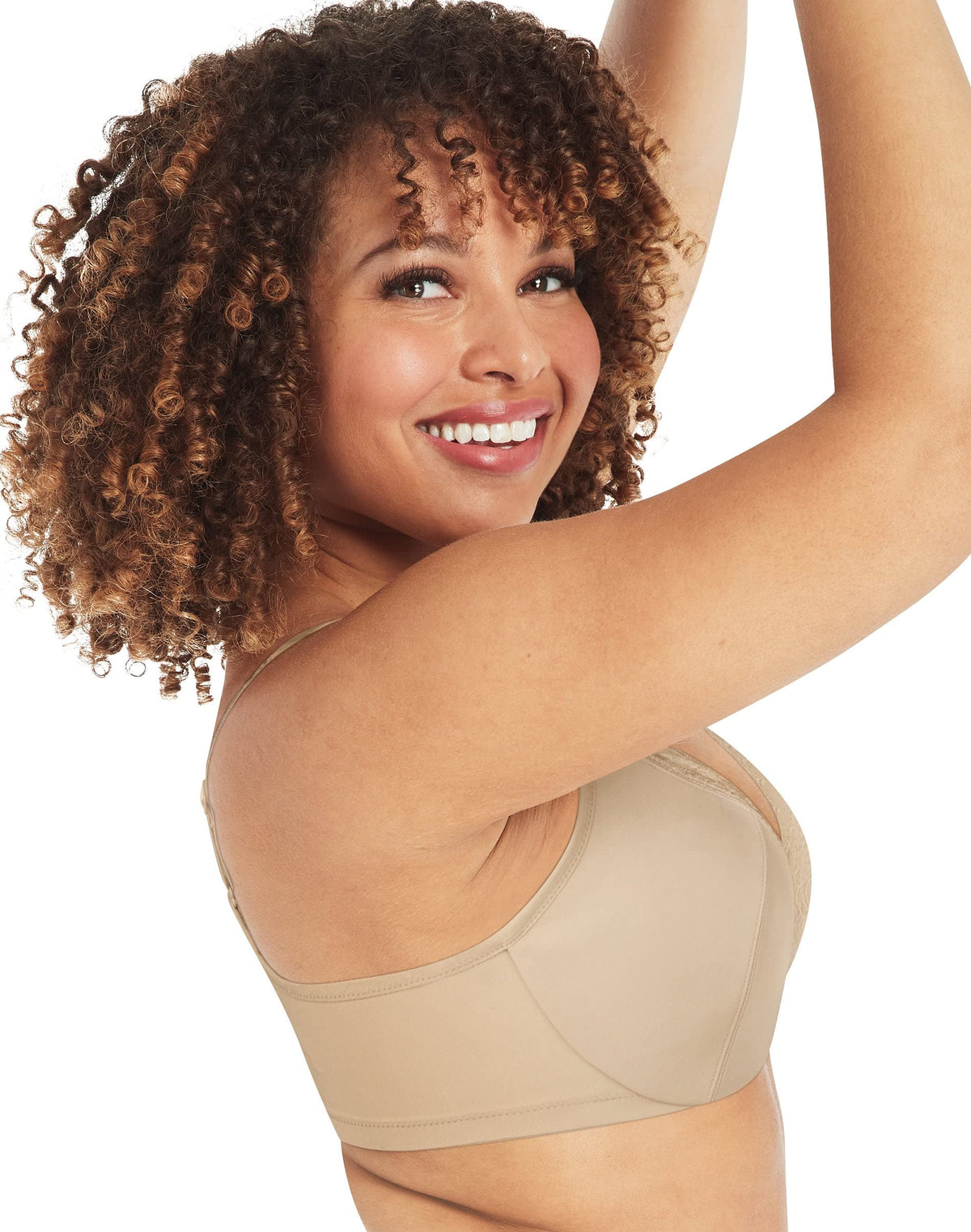 Playtex Women's Secrets Front-Close No-Poke Dreamwire Underwire, Cooling TruSUPPORT Bra, White, 48D