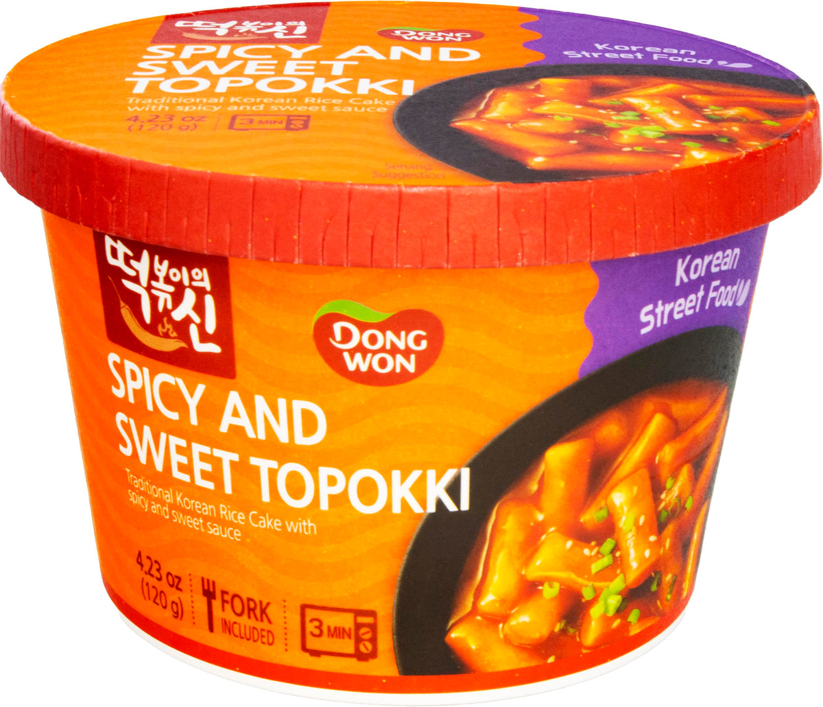 Dong Won Sweet & Spicy Sauce Tokbokki In Cup, 4.23 Ounces (Pack Of 8)