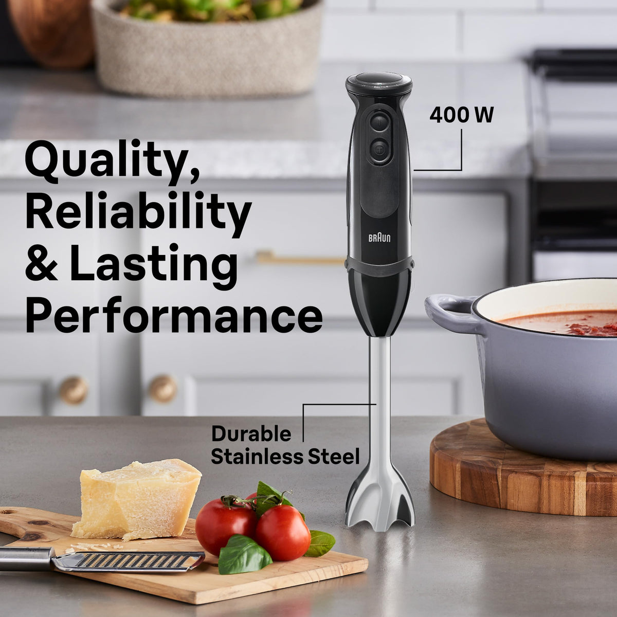 Braun MQ5025 Hand Blender Multiquick Vario, MQ5025, Black
