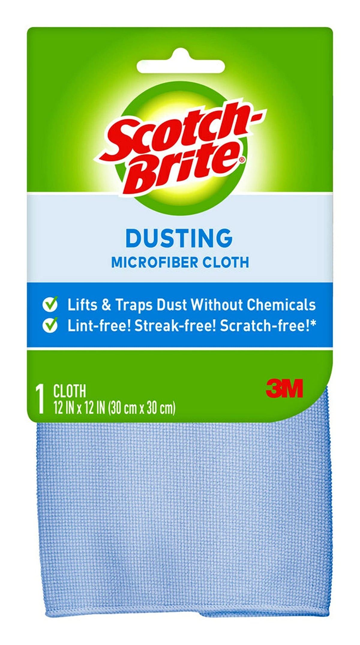 Scotch-Brite Microfiber Dusting Cloth, Blue