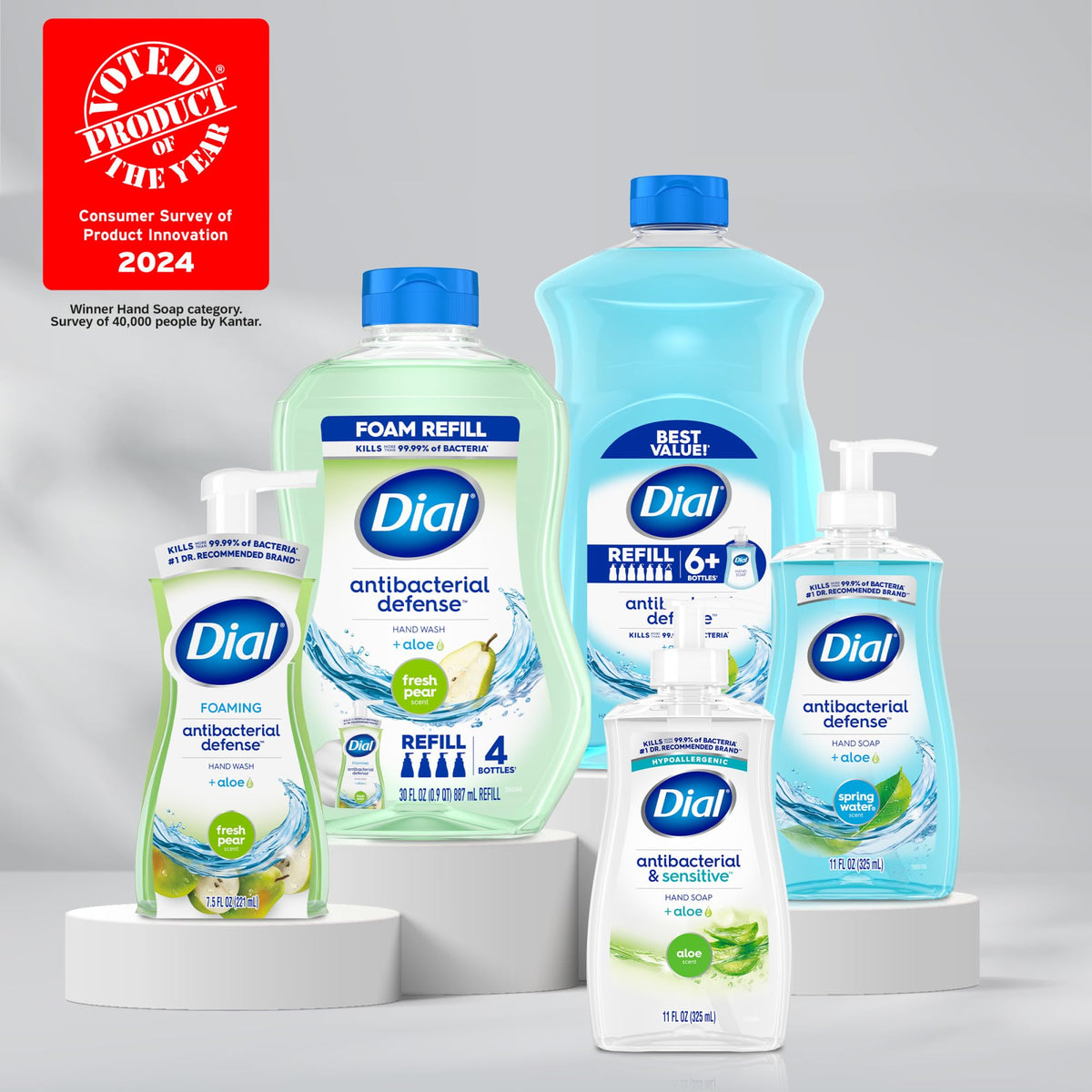 Dial Antibacterial Foaming Hand Wash, Spring Water, 7.5 fl oz