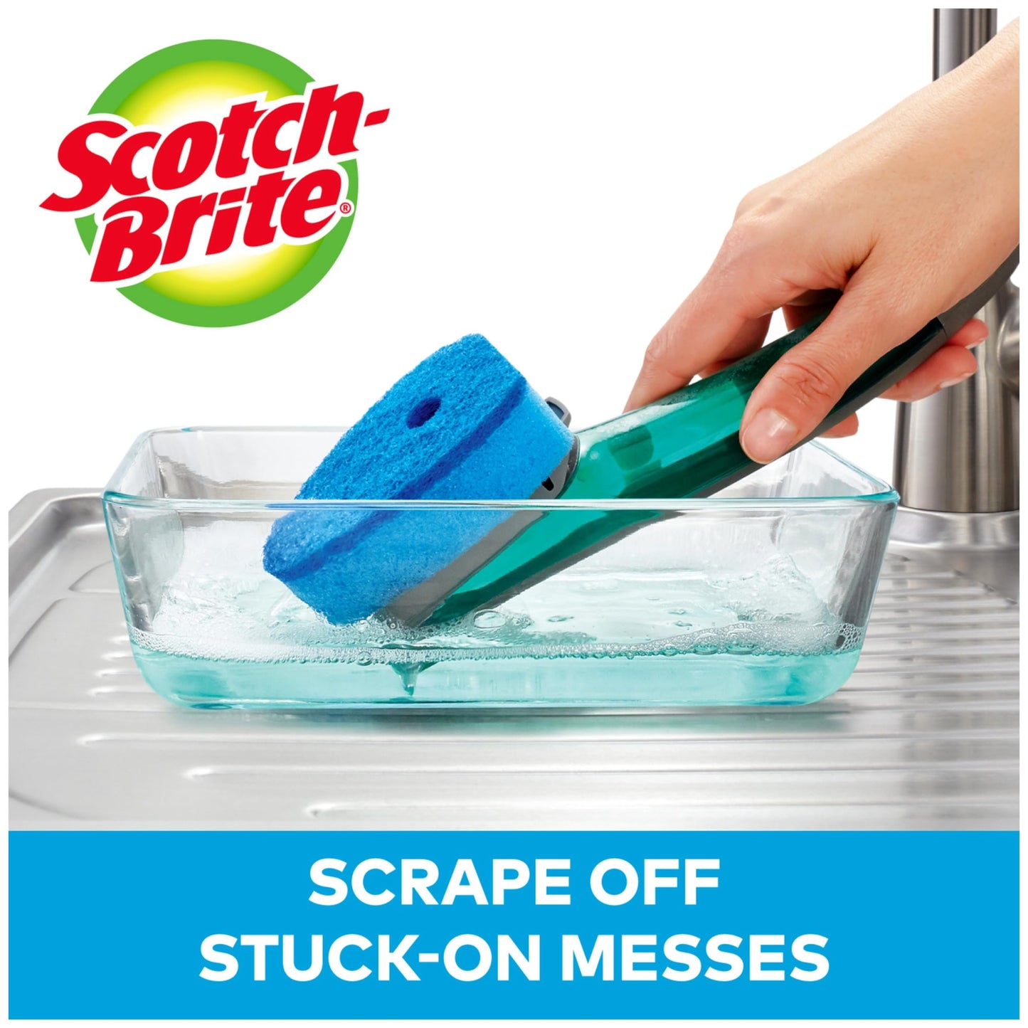 Scotch-Brite Non-Scratch Advanced Soap Control Dishwand Kit, Includes 1 Wand & 5 Refill Pads, Control Soap With A Button, Keep Your Hands Out Of Dirty Water
