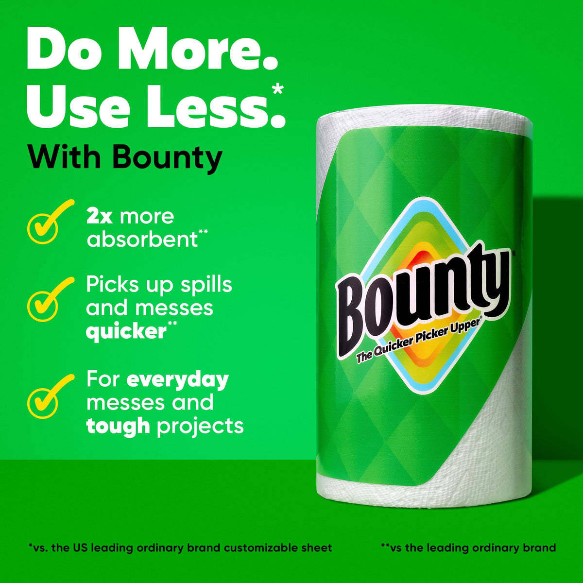 Bounty Paper Towels Select-A-Size, White, 4 Triple Rolls = 12 Regular Rolls