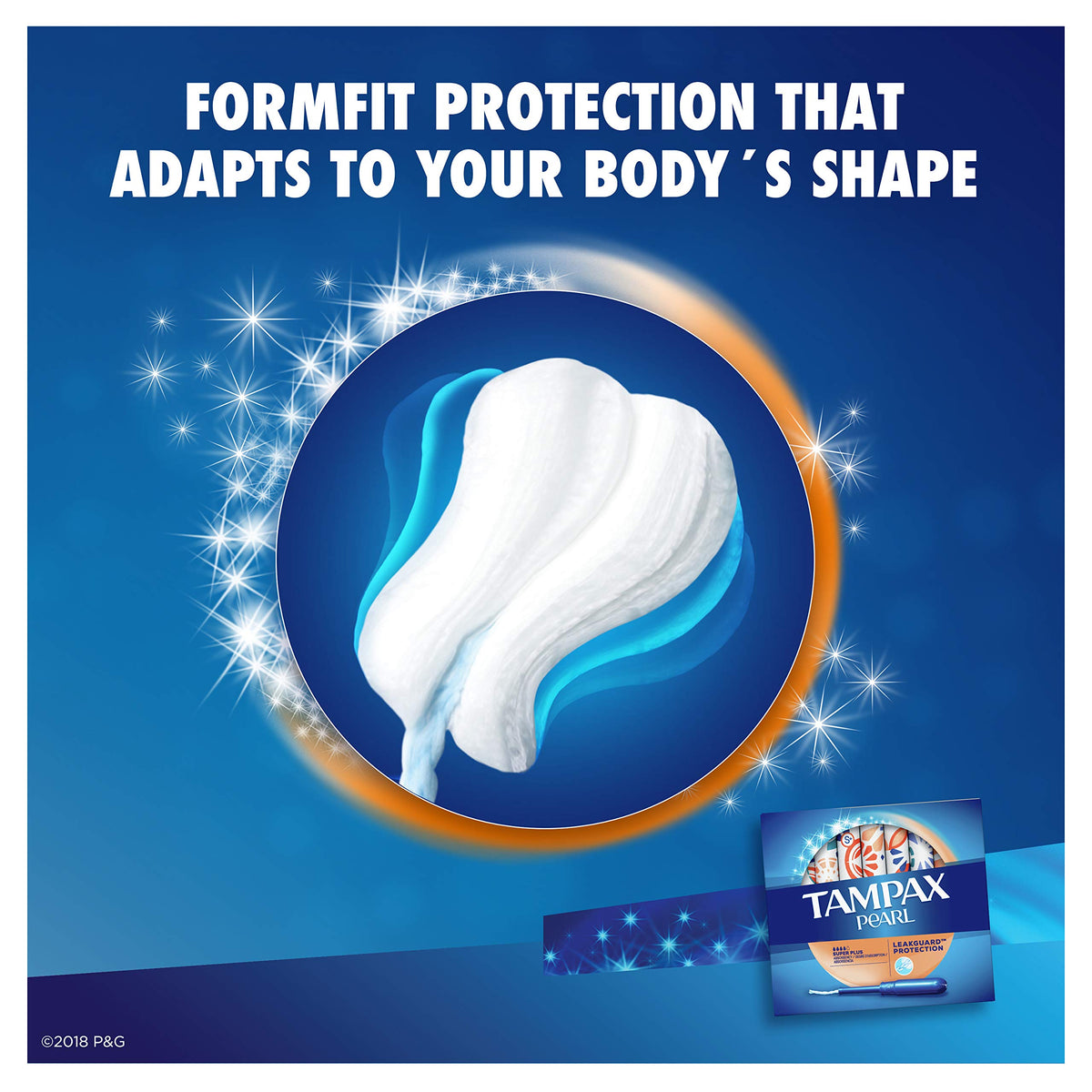Tampax Pearl Plastic Tampons, Super Plus Absorbency, Scented, 36 Count
