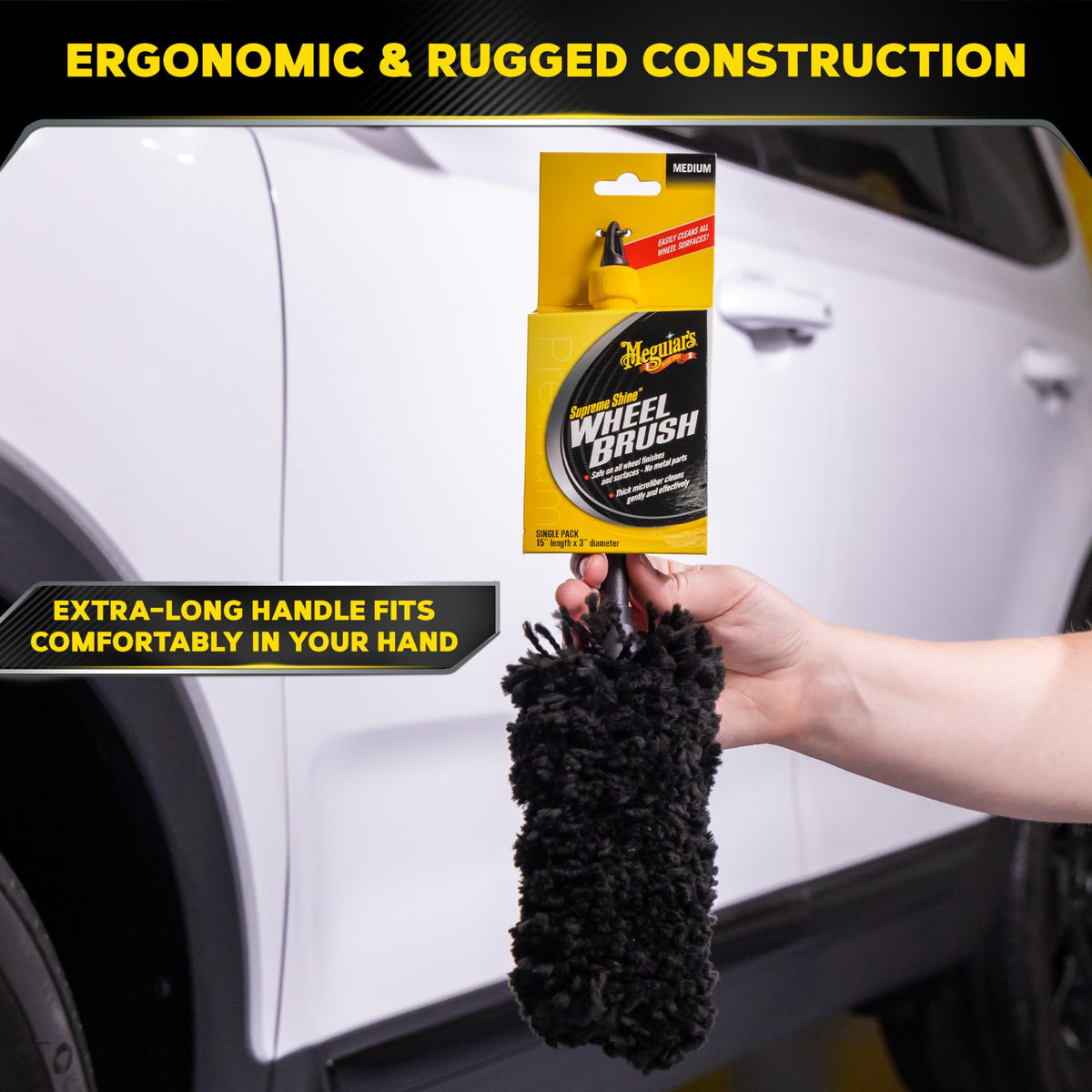Meguiar's Supreme Wheel Brush, Medium - 1 Brush