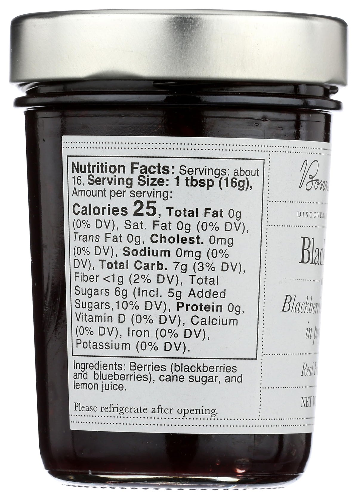Bonnie's Jams, Black & Blue Jam, 8.75 Ounce