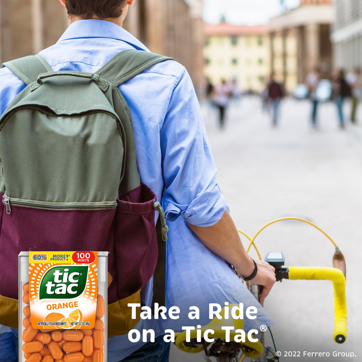 Tic Tac Orange Mints, Bulk 12 Pack, On-The-Go Refreshment, 1.7 oz Each
