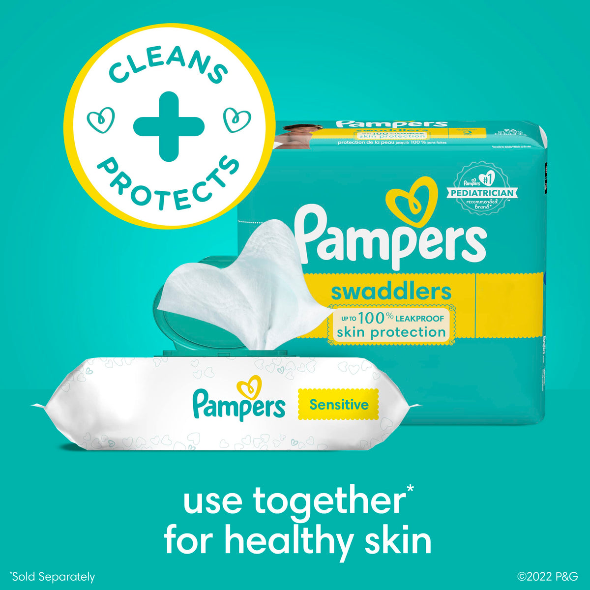 pampers sensitive baby wipes 392 ct OLD