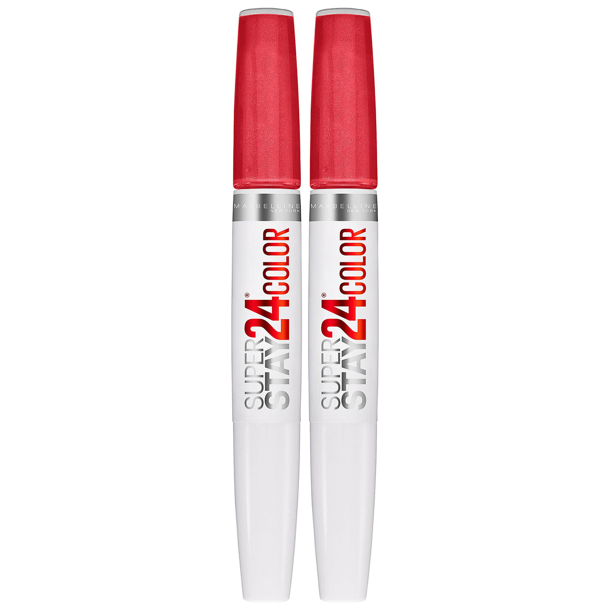 Maybelline SuperStay 24 2-Step Liquid Lipstick Makeup, Continuous Coral, 2 COUNT
