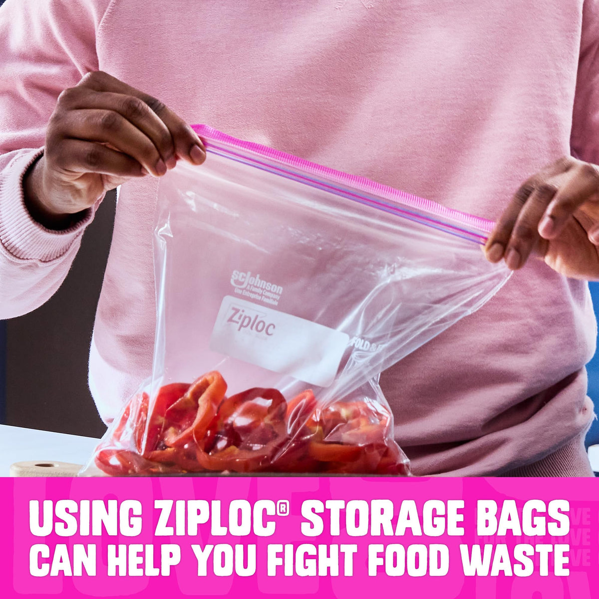 Ziploc Quart Food Storage Bags, Stay Open Design with Stand-Up Bottom, Easy to Fill, 100 Count