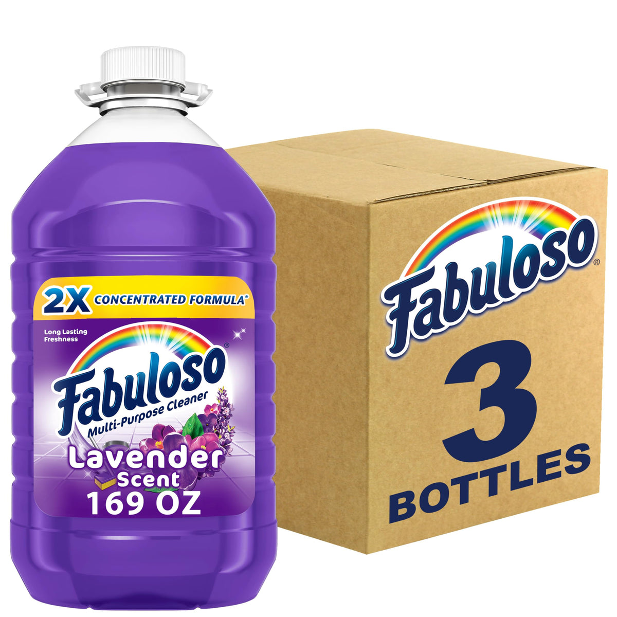 Fabuloso Multi-Purpose Cleaner 2x Concentrated, Lavender - 169 fl oz, 3 count